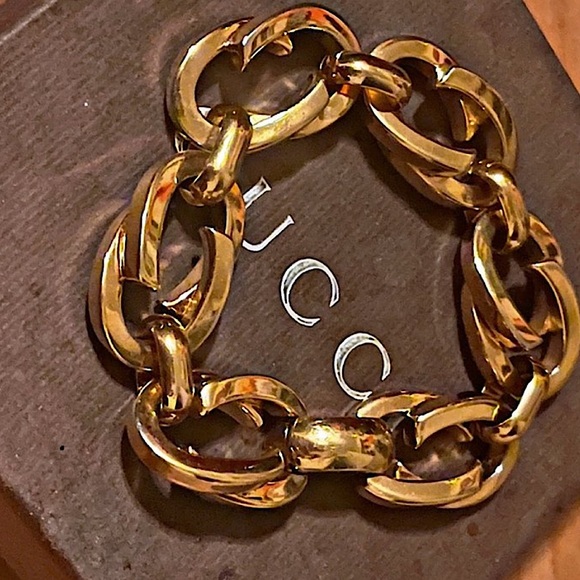 Authentic Gucci Tom Ford Rare Gold Plated Chunky GG Link Turnlock Bracelet - Picture 2 of 9